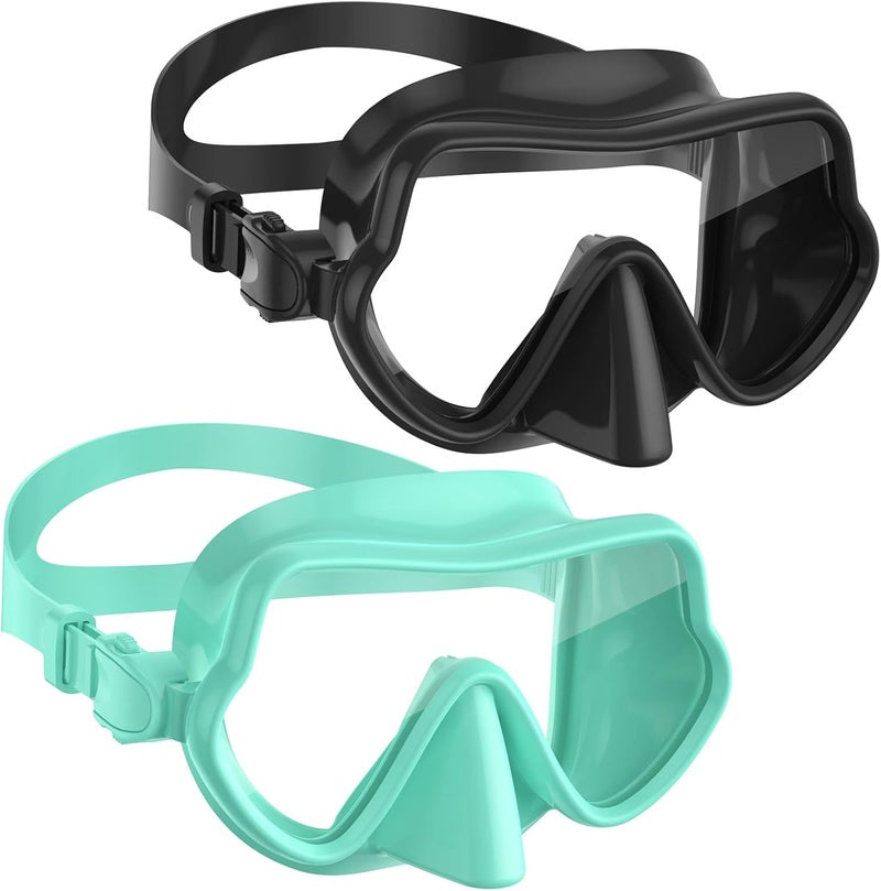 W WSTOO WSTOO Frameless Swim Goggles with Nose Cover for Adults, Panoramic Anti-Glare & Anti-Fog Tempered Glass Lenses, and Perfect Seal Food-Grade Silicone Skirt, Suitable for Snorkelling and Diving - Image 1